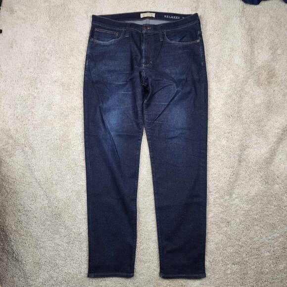 Madewell Men's Jeans 36 X 34 Blue Relaxed Taper Medium Wash Faded USA Authentic - Picture 1 of 9